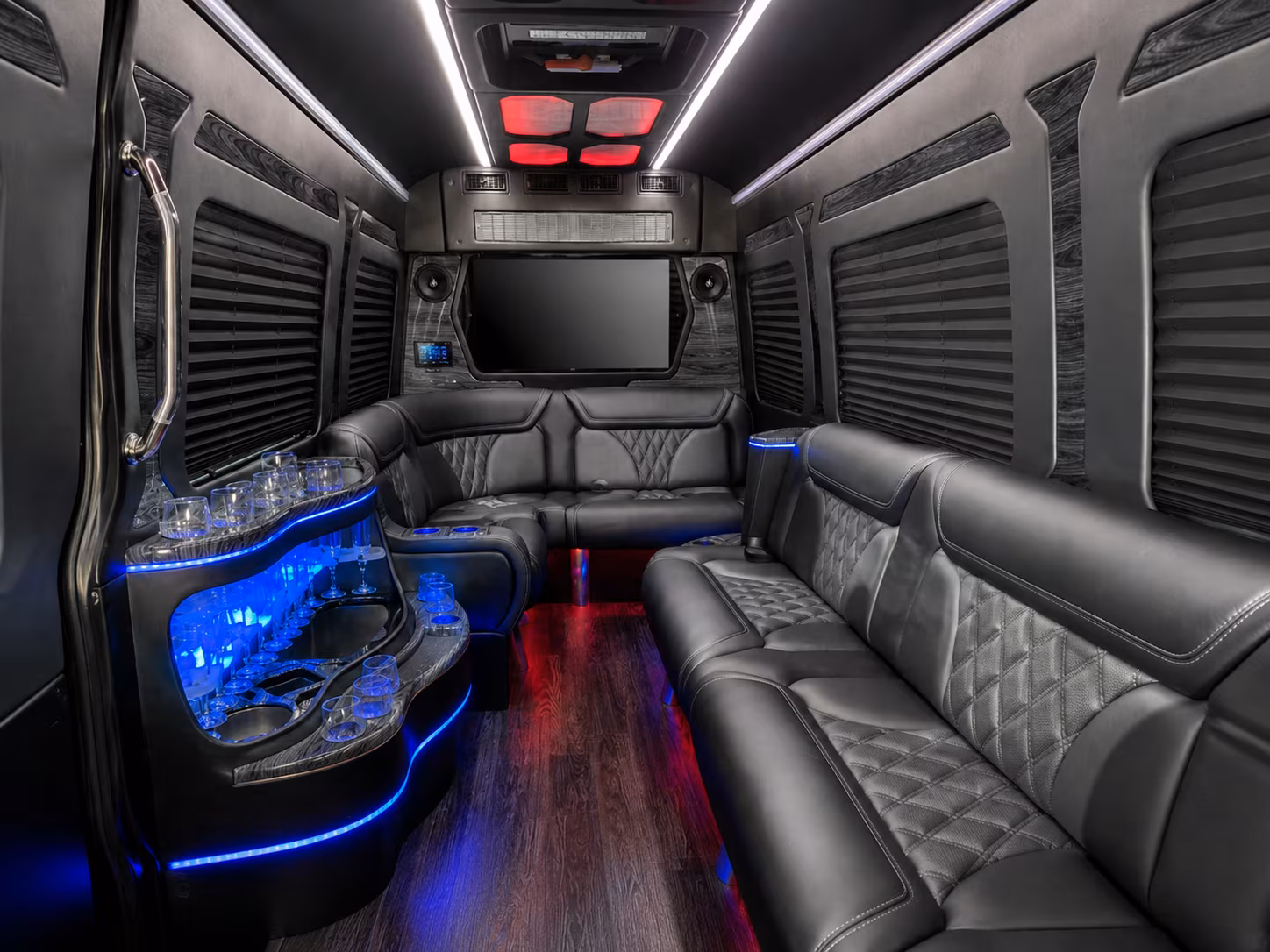 beaverton 40 passenger party bus inside