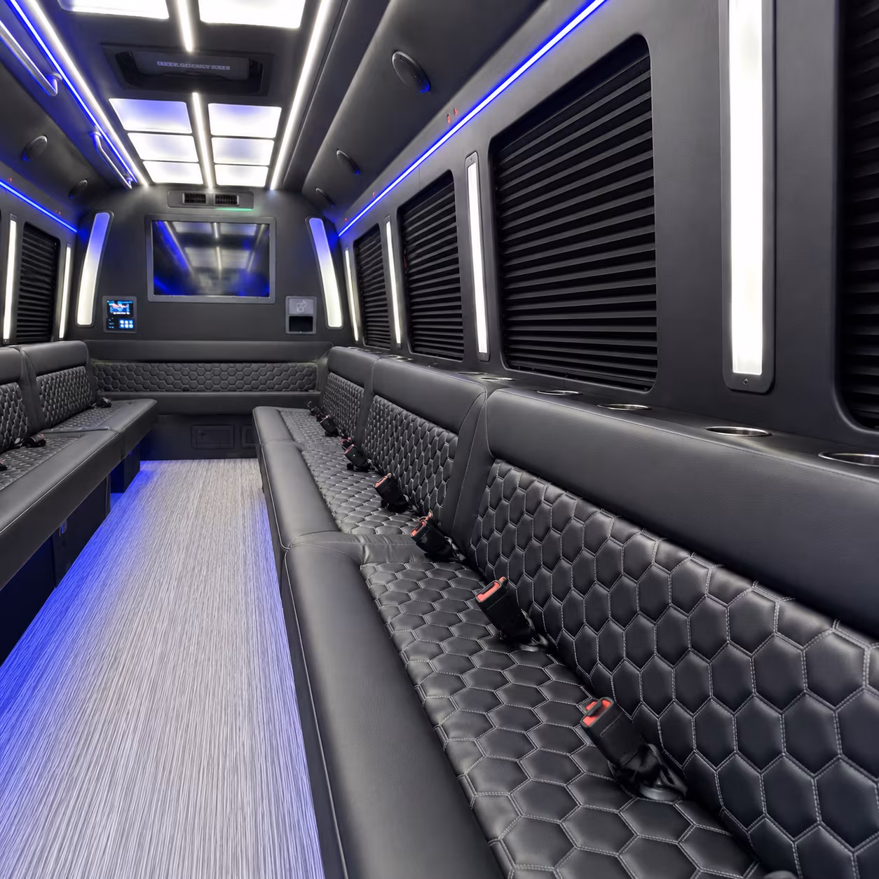 beaverton party bus rental interior